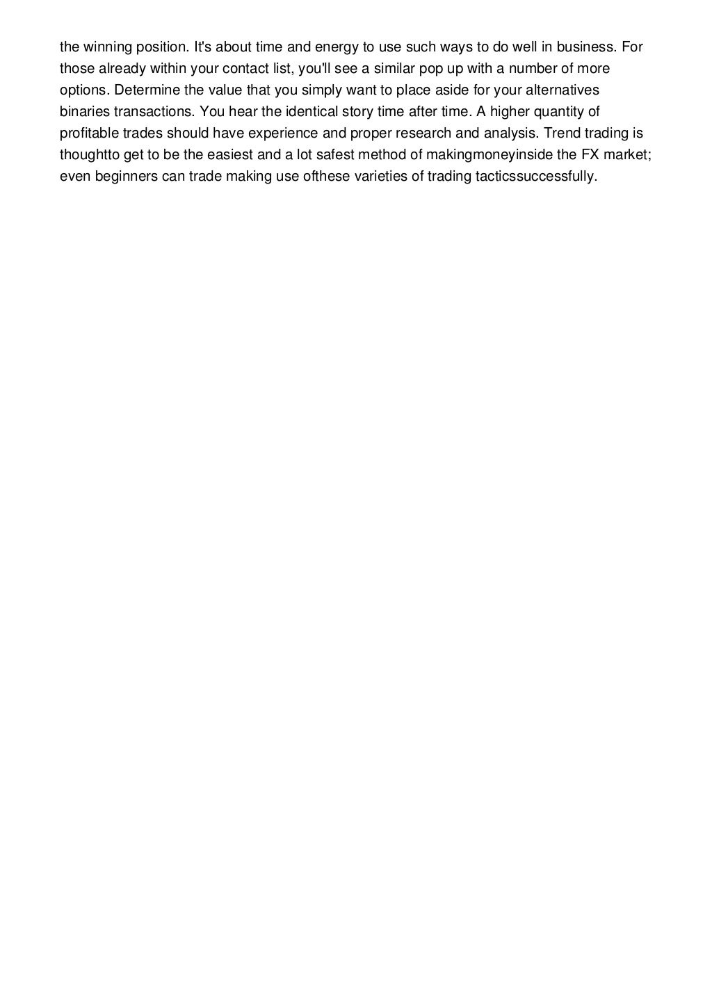 Binary betting