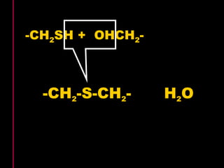 -CH2SH + OHCH2- 
-CH2-S-CH2- H2O 
 
