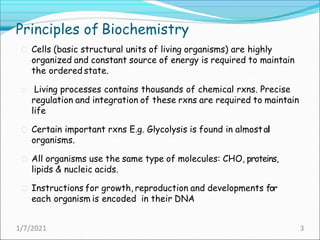 Introduction to biochemistry.