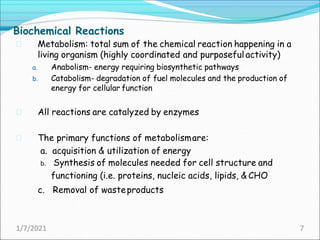 Introduction to biochemistry.