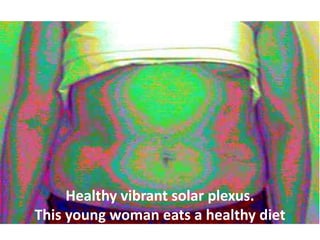 Healthy vibrant solar plexus.
This young woman eats a healthy diet

 