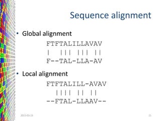 Introduction to bioinformatics | PPTX