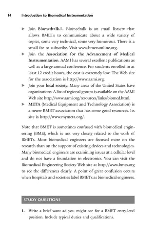Introduction to biomedical instrumentation the technology of patient ...