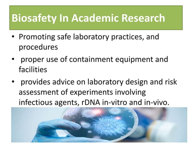 Introduction to biosafety | PPTX