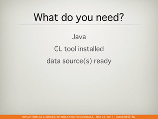 GOODDATA@CLOUDSTOCK – DEC 6, 2010 – PETR OLMER
                               –            –    Š   Ř
 