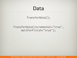 GOODDATA@CLOUDSTOCK – DEC 6, 2010 – PETR OLMER
                               –            –    Š   Ř
 