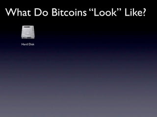 What Do Bitcoins “Look” Like?

   Hard Disk
 