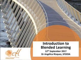 Introduction to
Blended Learning
12th September 2017
Dr Angélica Rísquez, SFSEDA
 