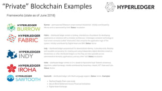 “Private” Blockchain Examples
 