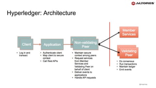 @rmgarciap
Hyperledger: Architecture
 