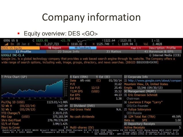 Introduction to Bloomberg