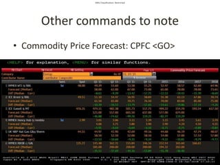 SMU Classification: Restricted
Other commands to note
• Commodity Price Forecast: CPFC <GO>
 