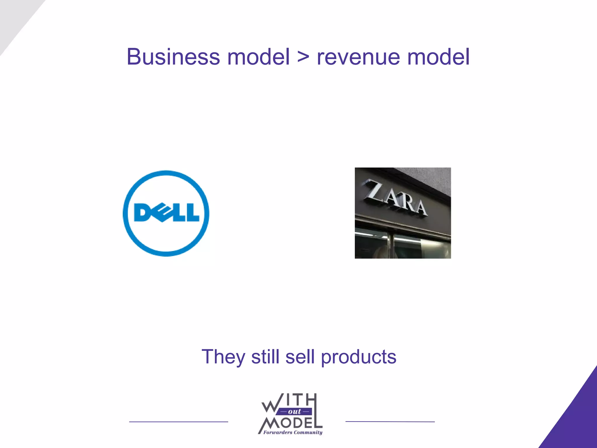 Business model > revenue model




      They still sell products
 