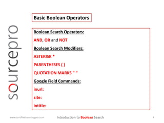 Introduction to boolean search | PPTX