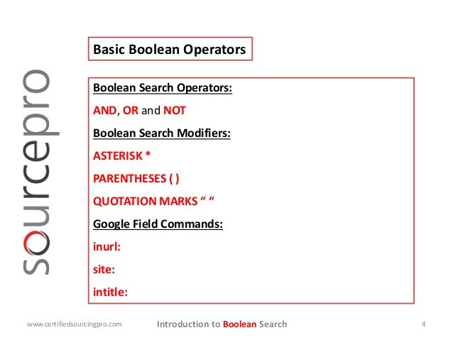 Introduction to boolean search
