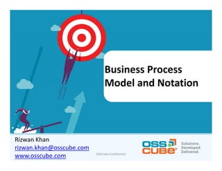 FolioFolio
Business Process
Model and Notation
Folio
Business Process
Model and Notation
OSSCube Confidential
Rizwan Khan
rizwan.khan@osscube.com
www.osscube.com
 