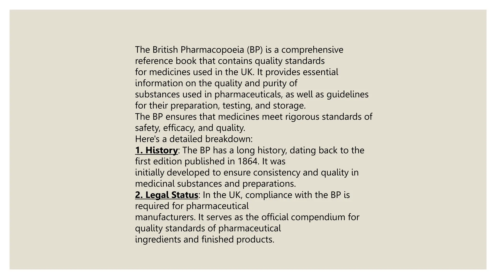 Introduction to British pharmacopeia.pptx