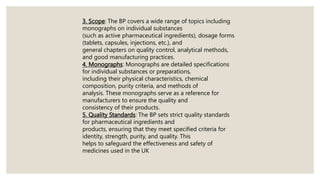 Introduction to British pharmacopeia.pptx