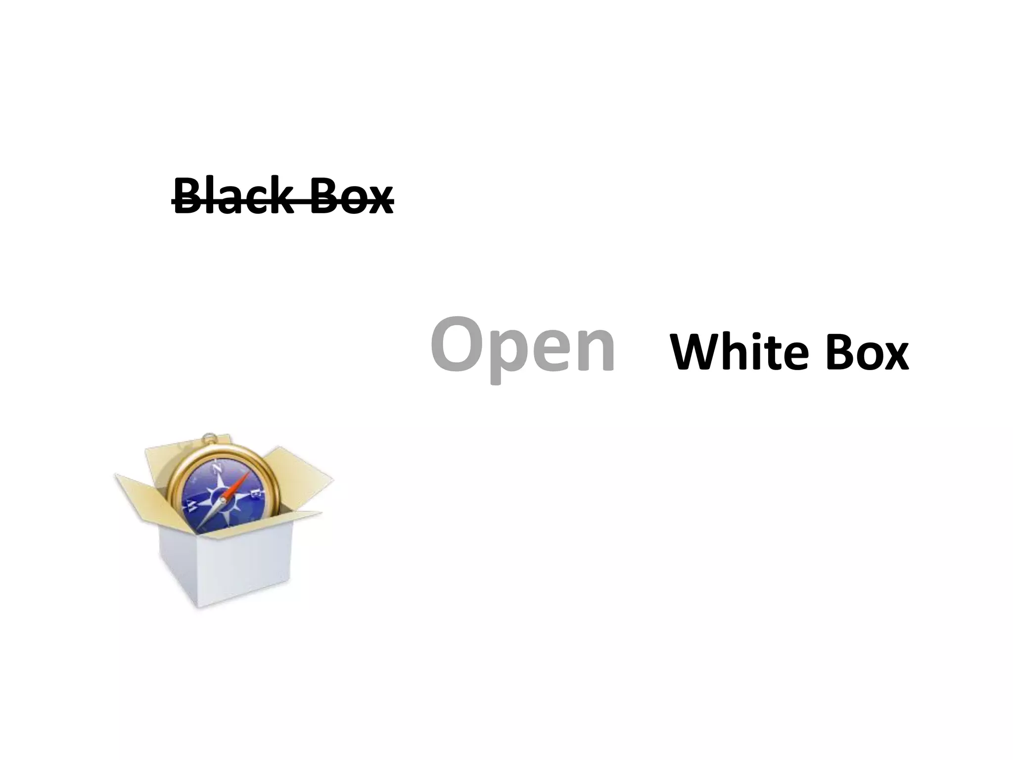 Black Box
White BoxOpen
 