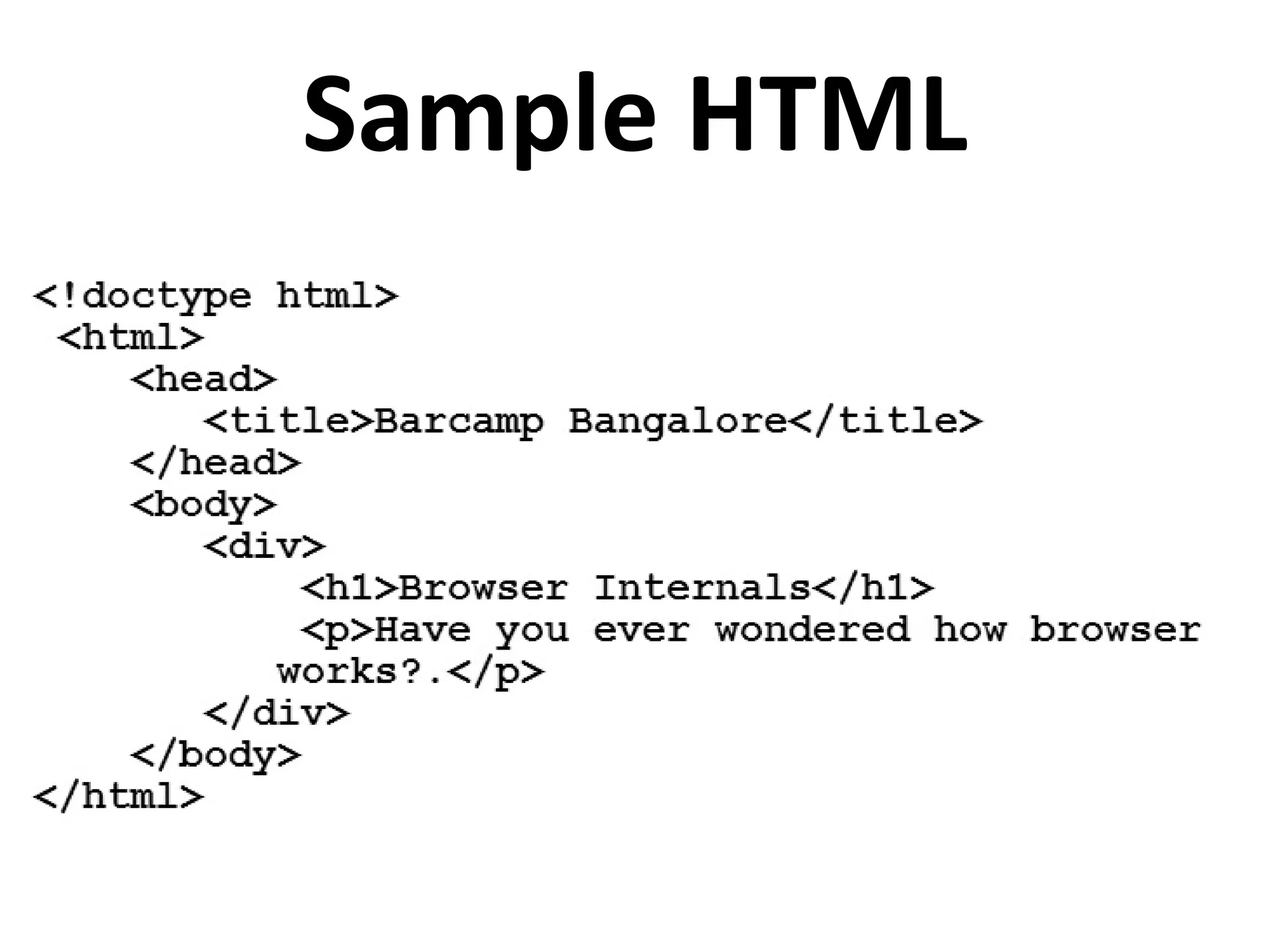 Sample HTML
 