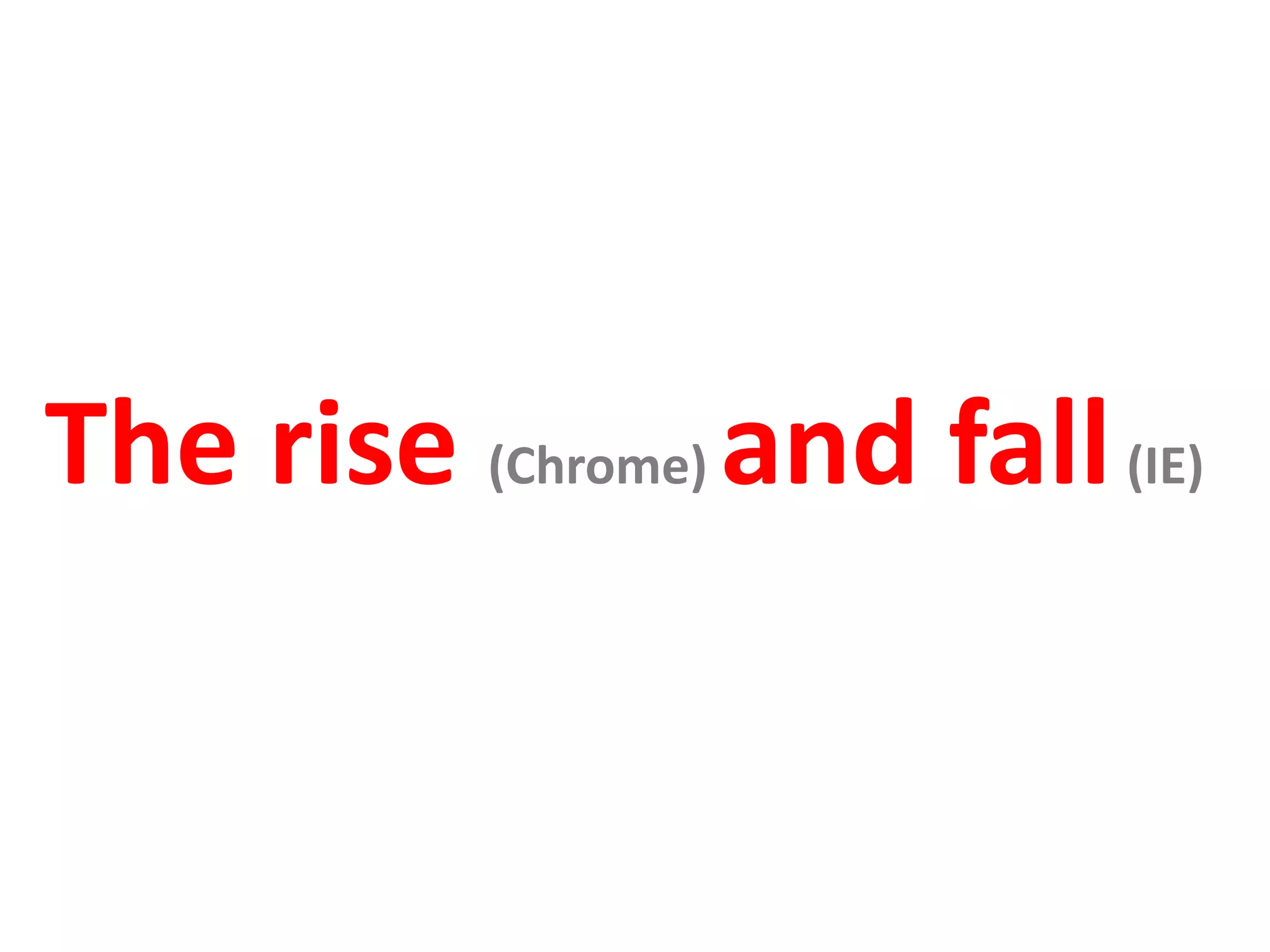 The rise (Chrome) and fall(IE)
 
