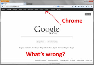 Chrome
What’s wrong?
 
