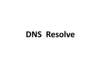 DNS Resolve
 