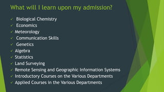 An Introduction to BSc. Natural Resource Management and BSc Aquaculture ...
