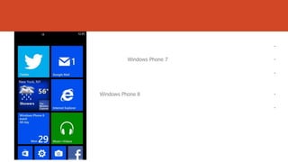 Windows Phone 7

-

Windows Phone 8

-

 