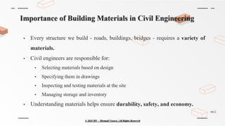 Introduction to Building Materials | PPTX