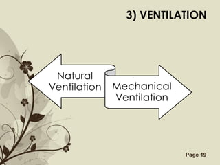 Free Powerpoint Templates Page 19
3) VENTILATION
 