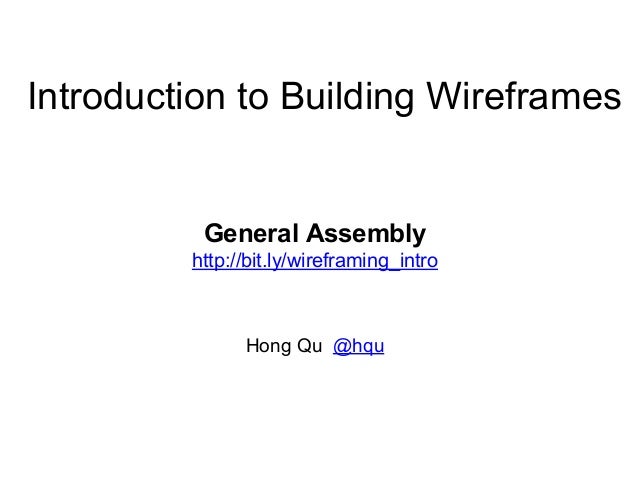 introduction to building wireframes