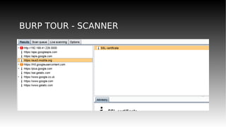 BURP TOUR - SCANNER
 