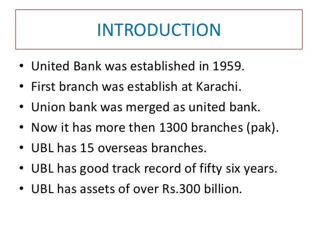 United Bank Limited Ppt
