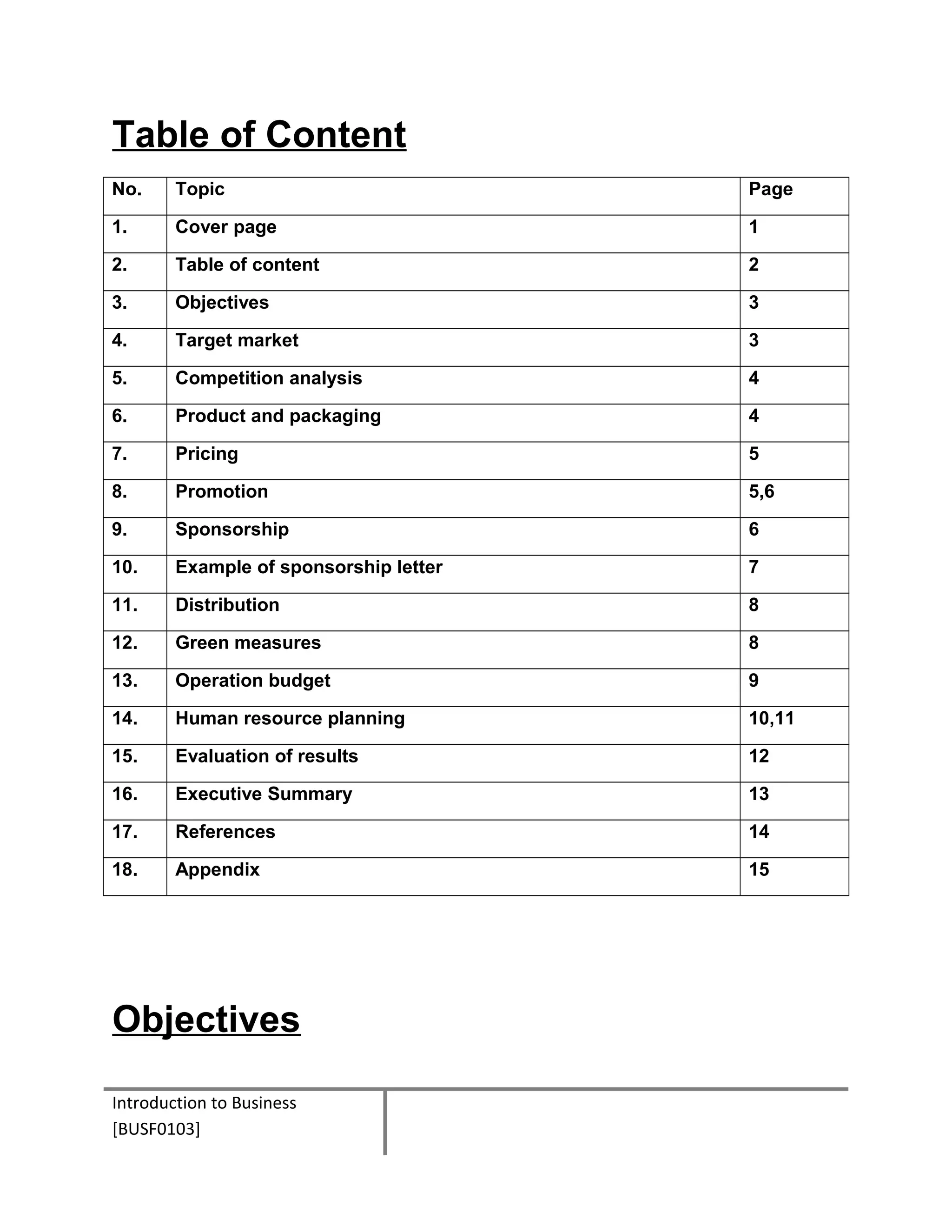 Introduction to business final project (final report) | DOC