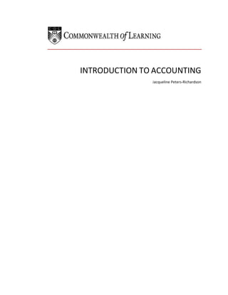 INTRODUCTION TO ACCOUNTING
               Jacqueline Peters-Richardson
 