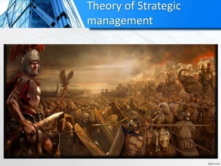 Theory of Strategic
management
 