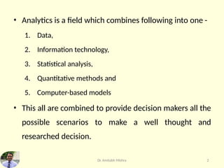 Introduction to Business Analytics Session 1 | PPTX