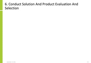 6. Conduct Solution And Product Evaluation And
Selection
September 24, 2018 215
 