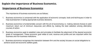Introduction to Business Economic Concepts | PPTX