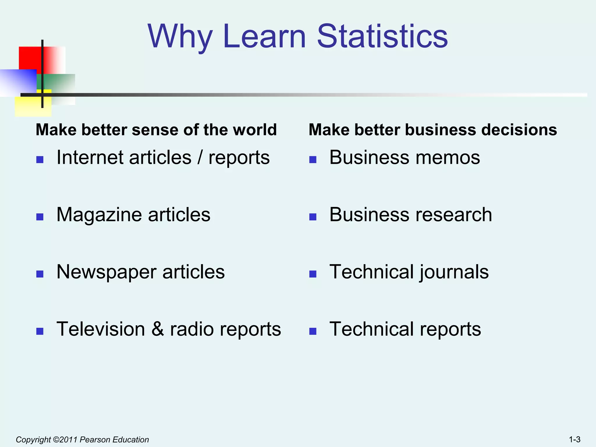 Introduction to business statistics ppt