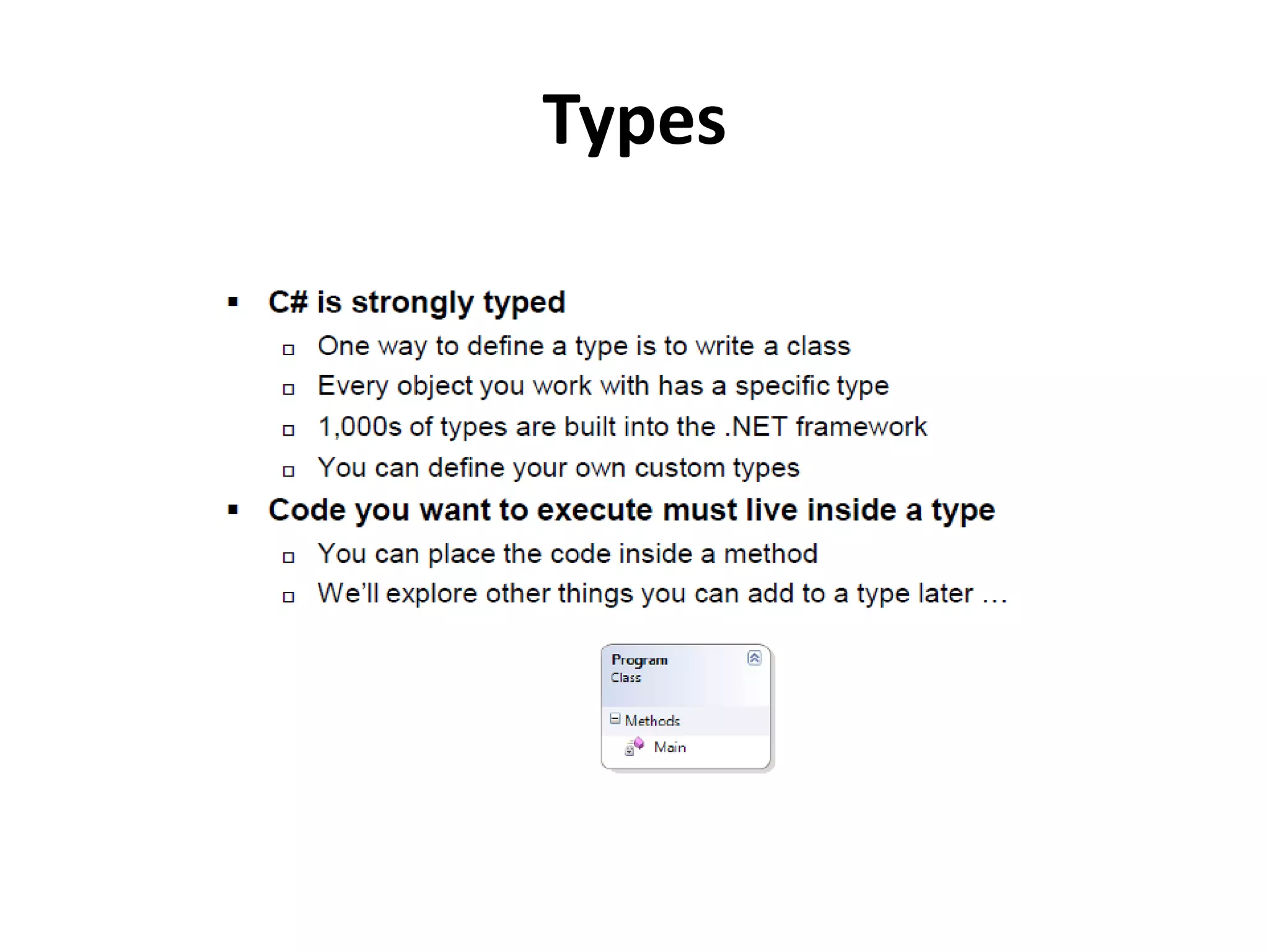 Types
 