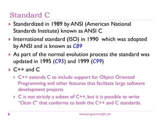 Introduction to c | PPTX