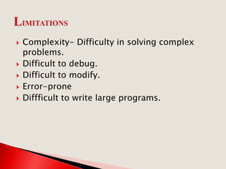 Complexity Difficulty Introduction to c | PPTX