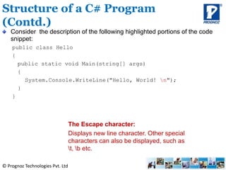 Microsoft C# programming basics | PPSX