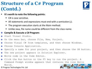 Microsoft C# programming basics | PPSX