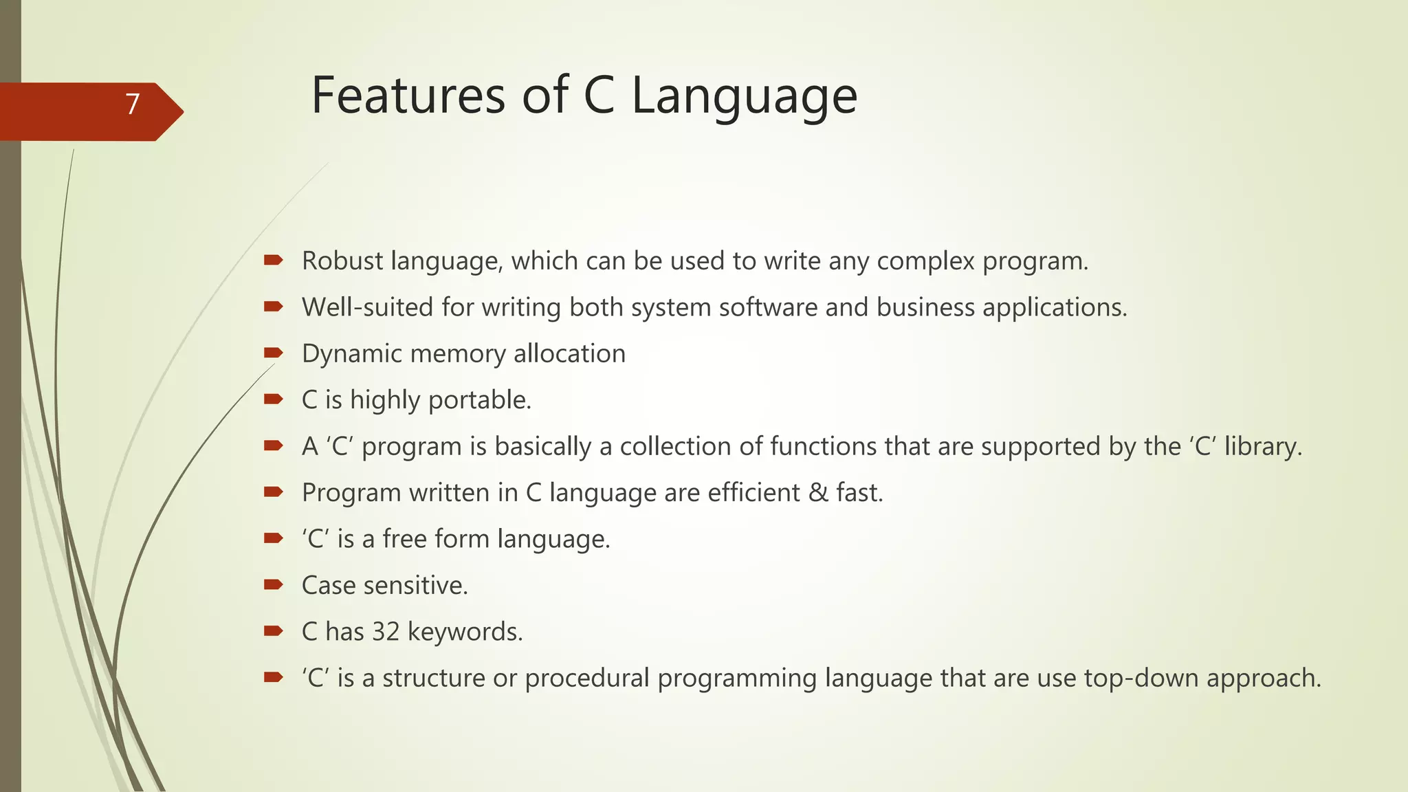 Introduction to C Language | PPT