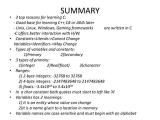 Introduction to C Programming | PPTX