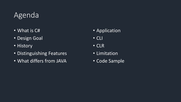 Introduction to c# | PPT