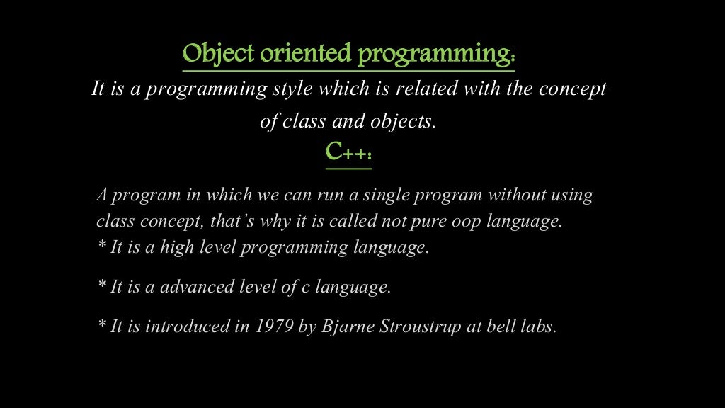 Introduction to c++